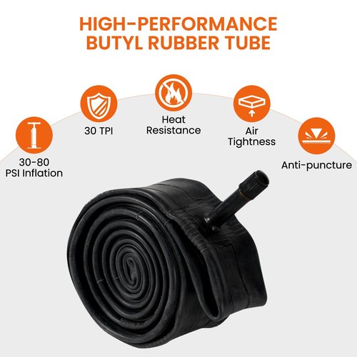 Lukasports 2Pcs Mountain Bike Tires and 2Pcs Tubes Set, 20”x1.95”- 2.125” Bike Tire & 1.75”- 2.125” AV 32mm Inner Tubes, Folding Replacement Tires, Puncture-Resistant 20x1.95 Road Kid Bike Tire