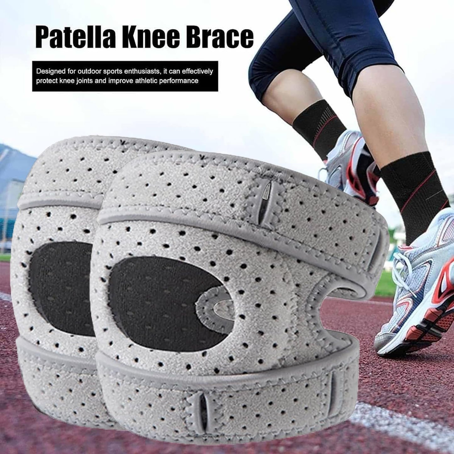 2PCS Wellknee Knee Brace,Knee Brace for Women Men Adjustable Knees Support,Knee Support for Athletes,Knee Joint While You Move for Running Workout