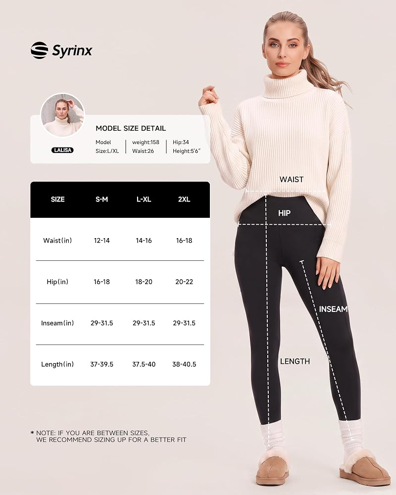 Syrinx 7 Pack High Waisted leggings for Women - Soft Stretchy Tummy-Control Yoga Pants (Black, XX-Large) Variation of THIS listing