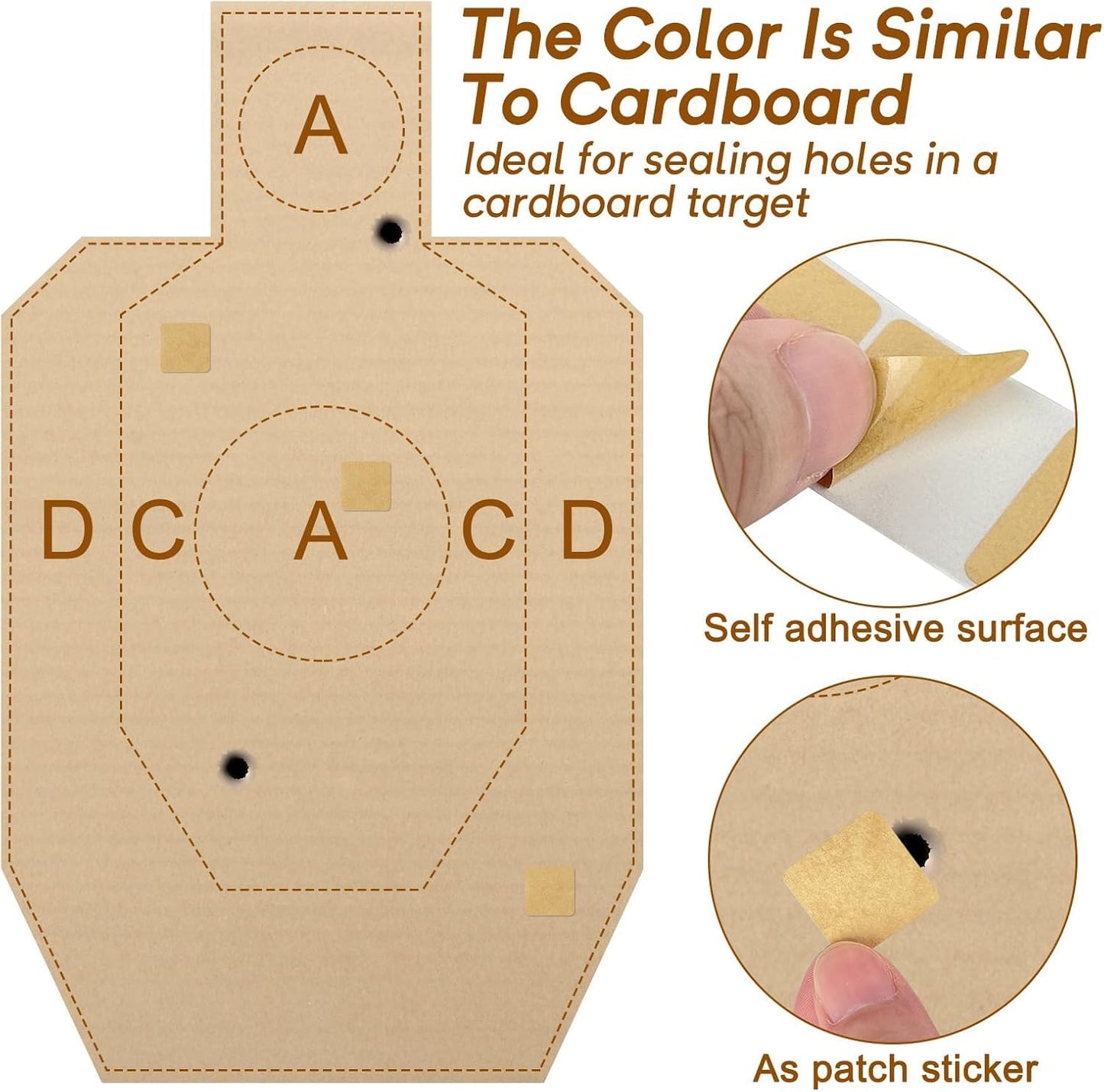 1/2/3/4 Rolls Target Pasters - 0.87 inch Self-Adhesive Stickers for Shooters, Target Users, Range Goers - Easy Patching, and Hole Marking on Paper or Cardboard - Perfect for USPSA, IPSC, IDPA Practice
