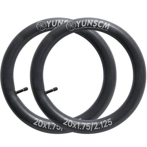 2-PCS 20" Bike Tubes 20x1.75/2.125 Schrader Valve 20" Bicycle Tubes Compatible with 20x1.75 20x1.90 20x1.95 20x2.0 20x2.10 20x2.125 Bike Bicycle Tire Tubes