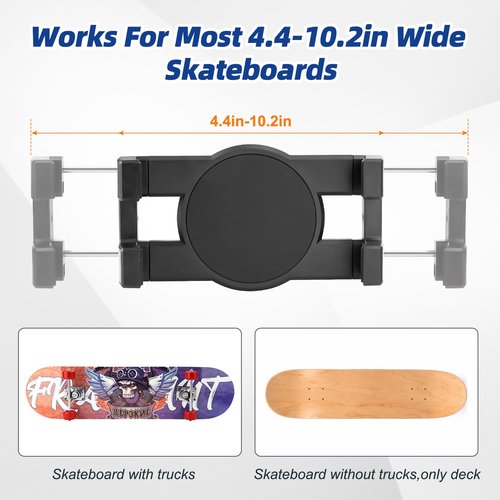 YIBEICO Skateboard Decks Wall Mount 360° Rotating Skateboard Wall Hanger, Extending & Floating Display Skateboard Wall Holder Grab & Go Storage Rack,Universal Skate Wall Mount Horizontal Any Angle (1)