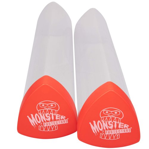 Monster Protectors Playmat Tube Prism-Shaped Play Mat Tube (Red)- Won't Roll Off Surface and Easy in and Out Design 2-Pack