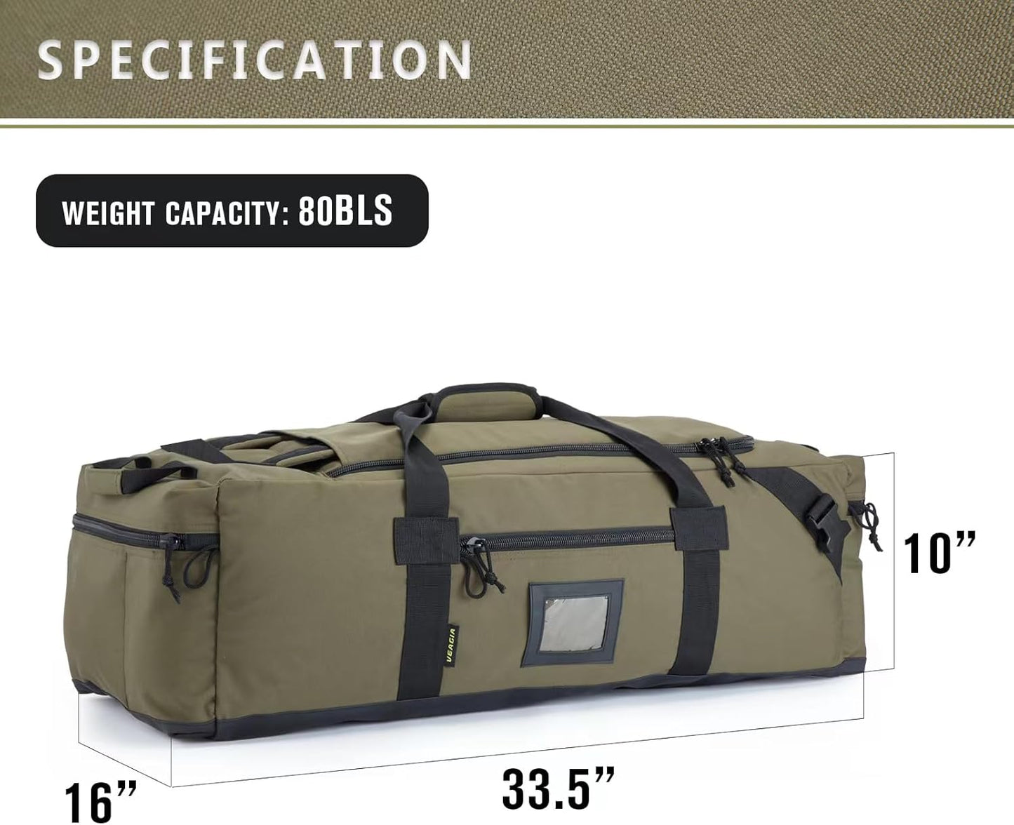105l Large Duffel Bag For Travel, Gym & Sports - Water Repellent Polyester, Hidden Straps, Shoe Compartment - Perfect Luggage Duffle Bag Or Backpack For Men & Women