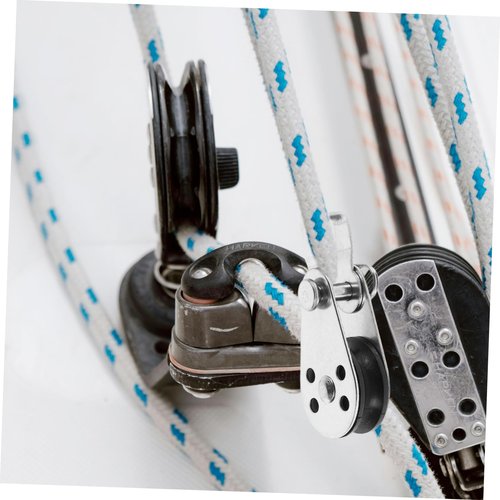 SOLUSTRE Collection 4pcs Stainless Steel Nylon Marine Pulley Blocks Boat Rigging Kit