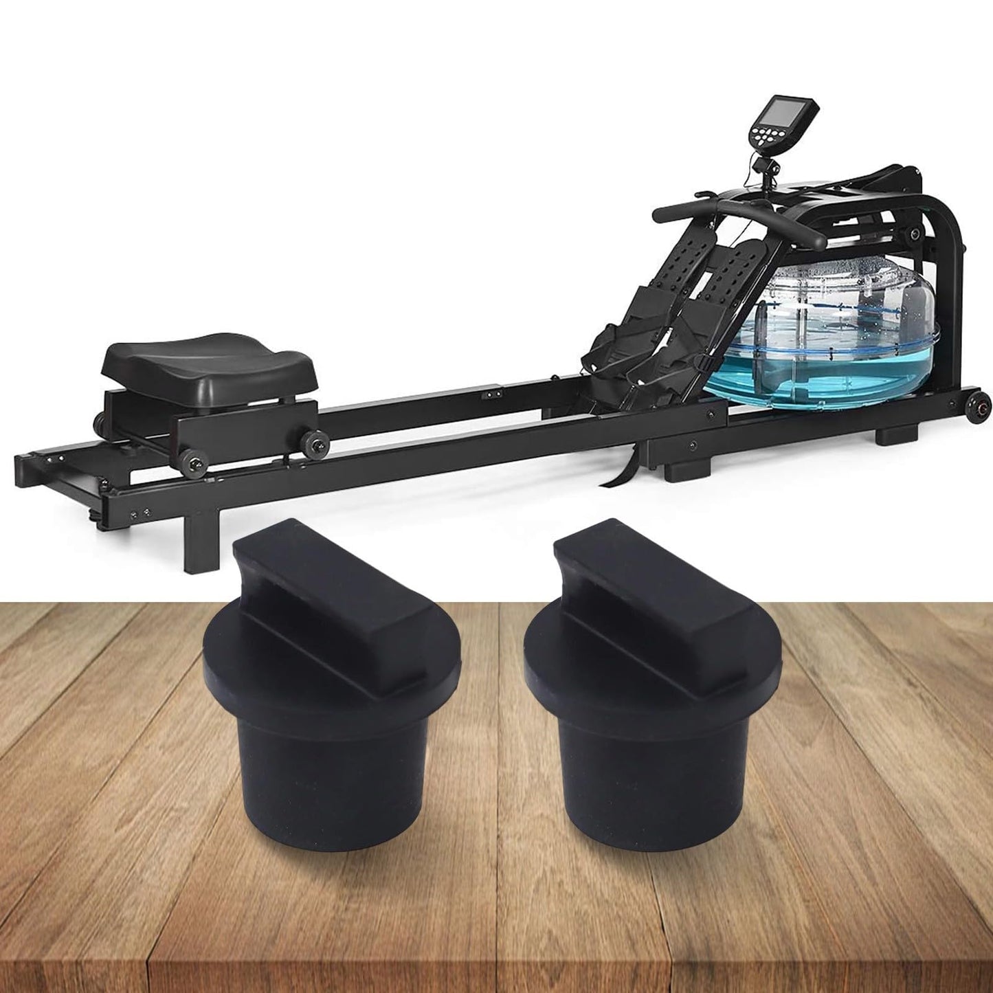 2Pcs Water Rowing Machine Tank Rubber Stopper Sealing Drain with Sealing Ring for Water Resistance Rower Accessory