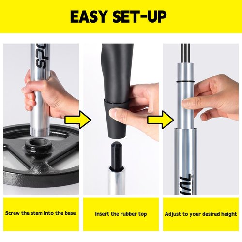 SPOYNAL Portable Batting Tee, Adjustable Tee for Baseball/Softball - 24" to 46" Height, Hand-Rolled Flexible Rubber Top & Easy Transport Base for Baseball/Softball Training, T-Ball, Youth & Adults