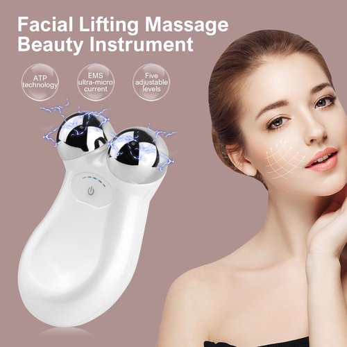 Microcurrent Face Device, USB Microcurrent Facial Shaping Tool for Facial Wrinkle Removal and Anti-Aging,Mini Microcurrent Face Lift Device for Face Lifting and Facial Sculpting (White)