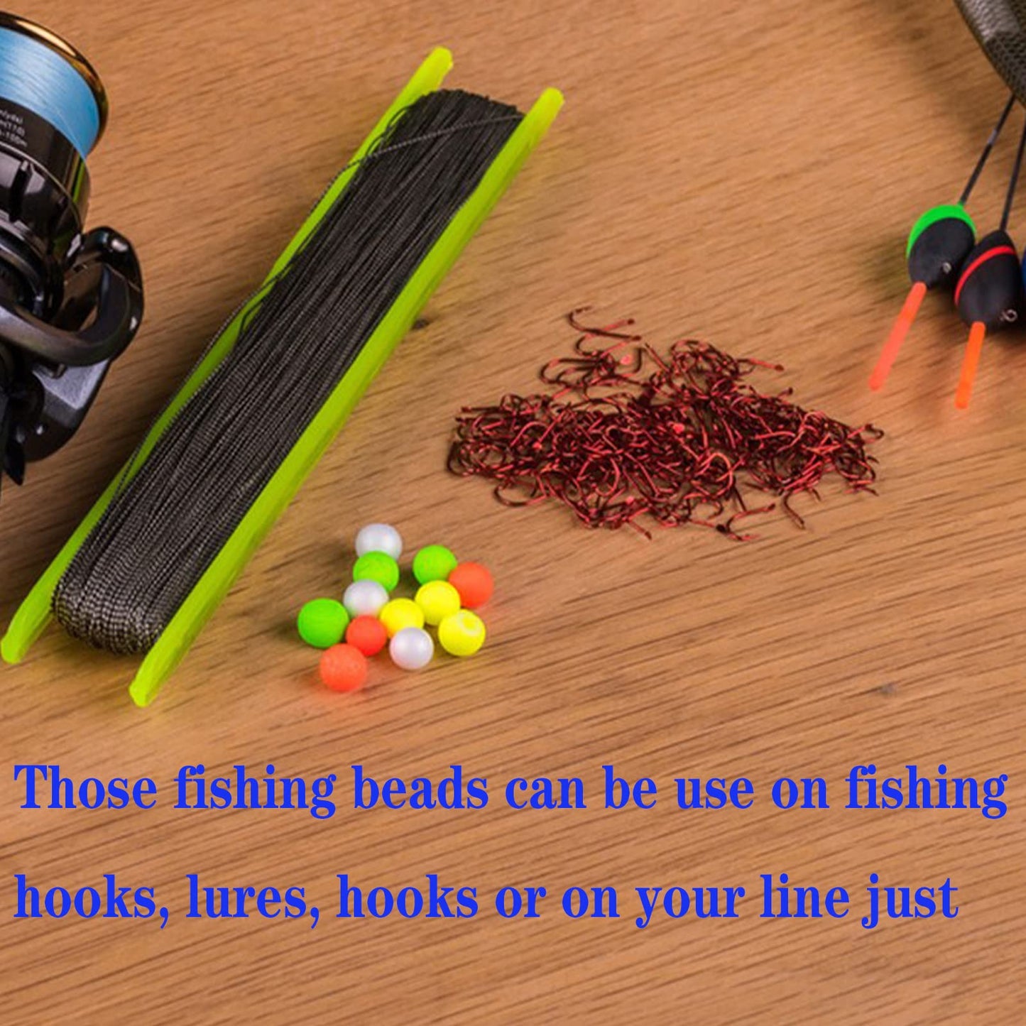 1000PCS 5mm Fishing Beads Accessories Set Mix 10 Colors Round Fishing Rig Beads Luminous Plastic Fishing Line Beads (5mm 1000pcs)