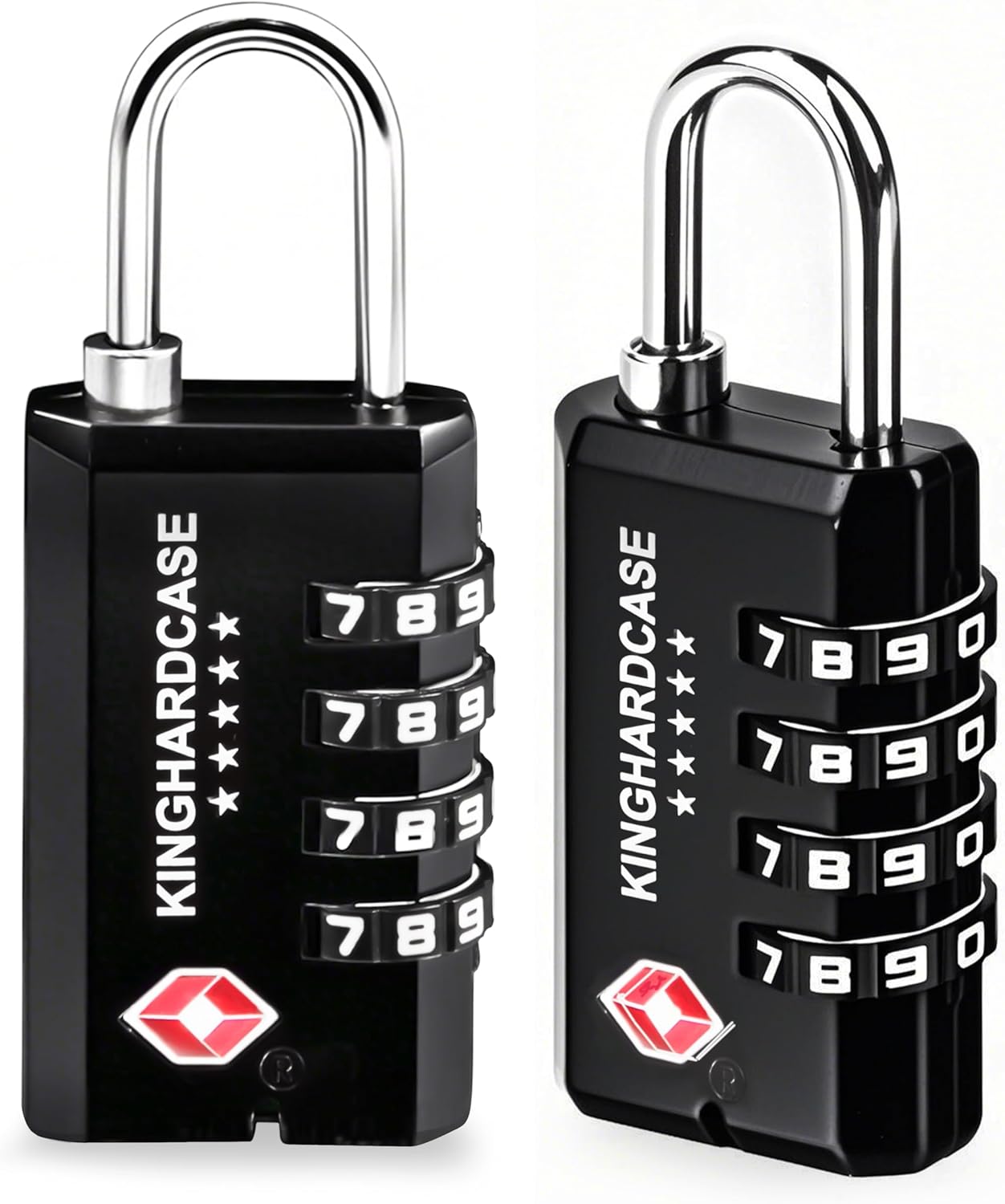 2 Pack TSA Approved Gun Locks, 4 Digit Combination Locks for Gun Case, Ammo Box, Rifle Bag, Luggage, Durable Resettable Locks with Locking Hook, Zinc Alloy, Travel Security