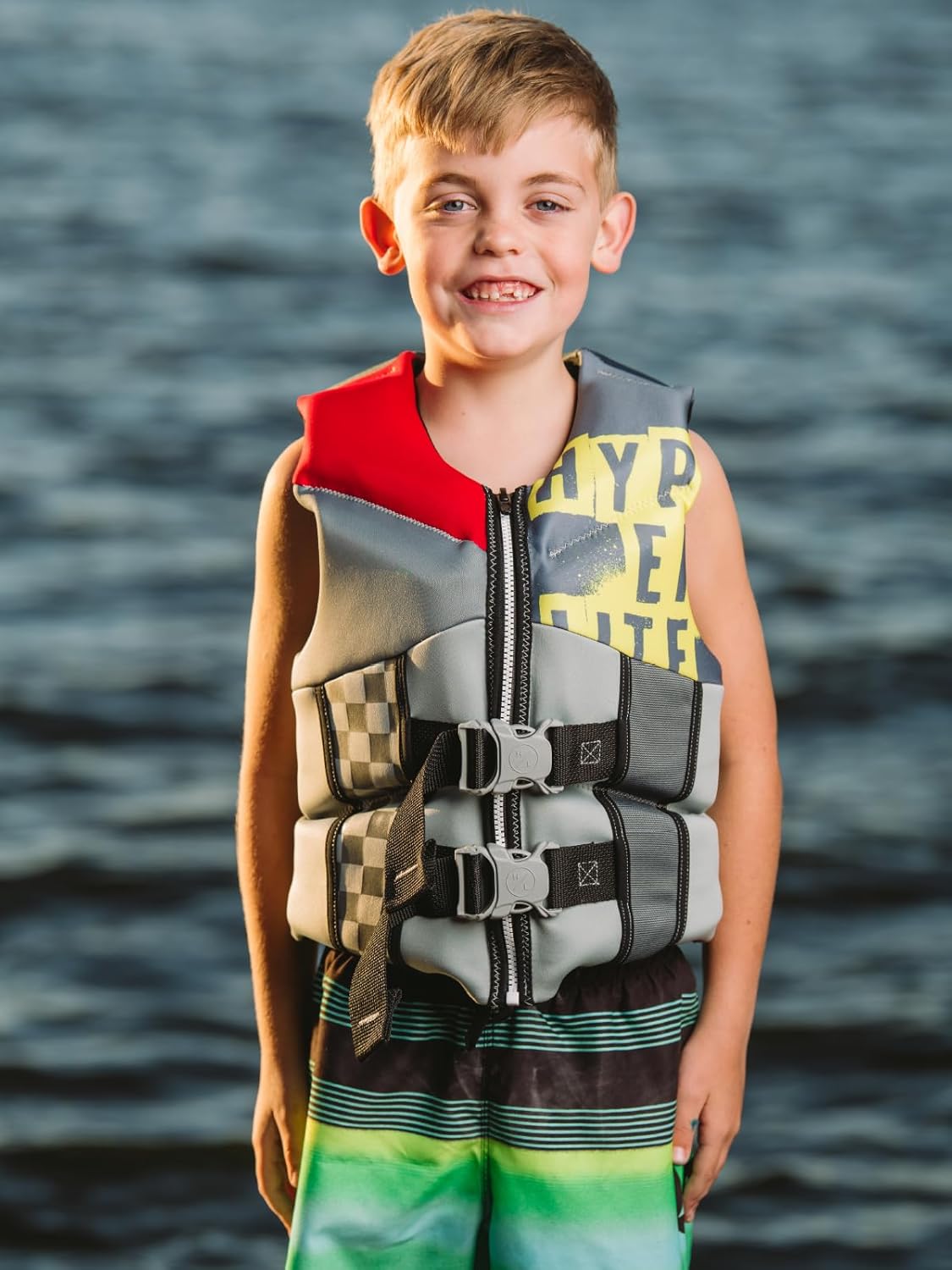 HyperLite Elite Kids Life Jacket, US Coast Guard Approved, Great for Any Water Sports Activity Including Boating, Paddle & Swimming