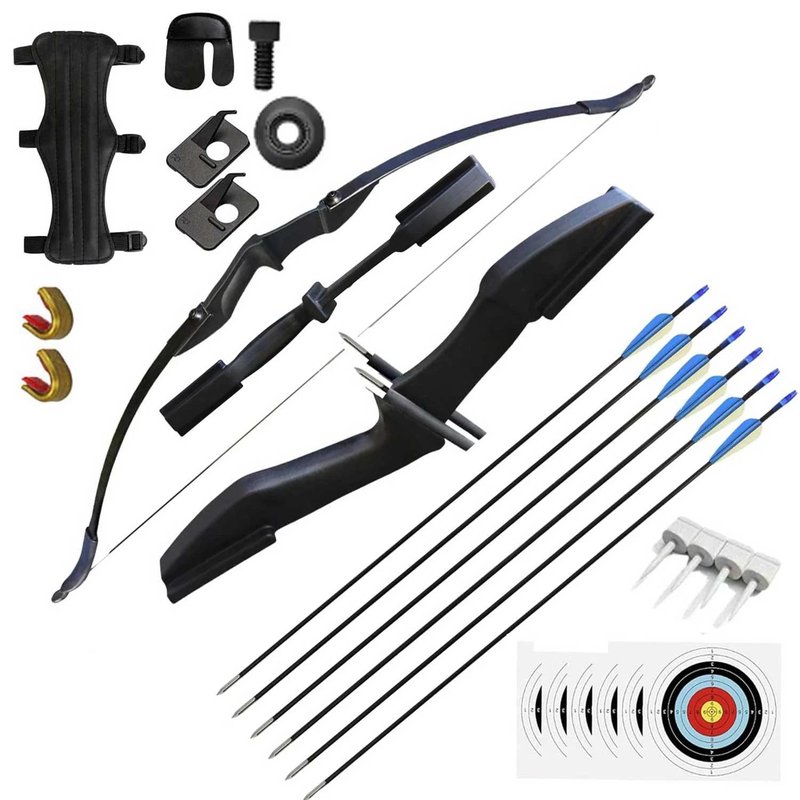 Bow and Arrow Set for Adults & Youth,40lbs Recurve Bow for Beginners,Ambidextrous Training Bow Kit,Lightweight Beginner Archery Set for Target Shooting (40LBS)