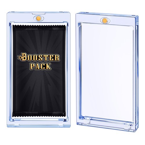 2 Pack Card Booster Pack Display Holder, Magnetic Card Holder for Card Booster Pack, UV Protection