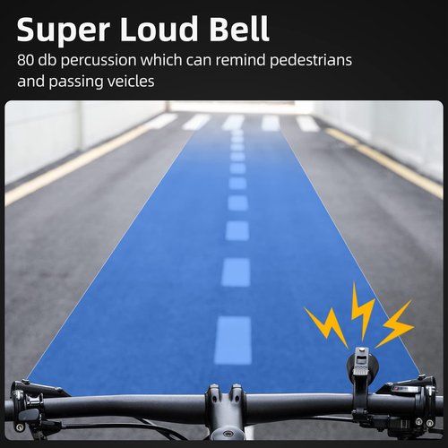 ROCKBROS Bike Bell Classic Bicycle Bell Mountain Bike Bells for Adults with Loud Sound and Fit for 0.87-1.25in/22.2-31.8mm Bicycle Handlebars