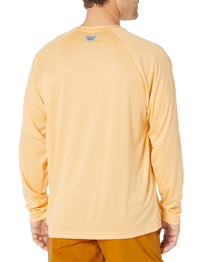 Columbia Men's Terminal Tackle Long Sleeve Shirt, Cocoa Butter/City Grey Logo, 2X Big