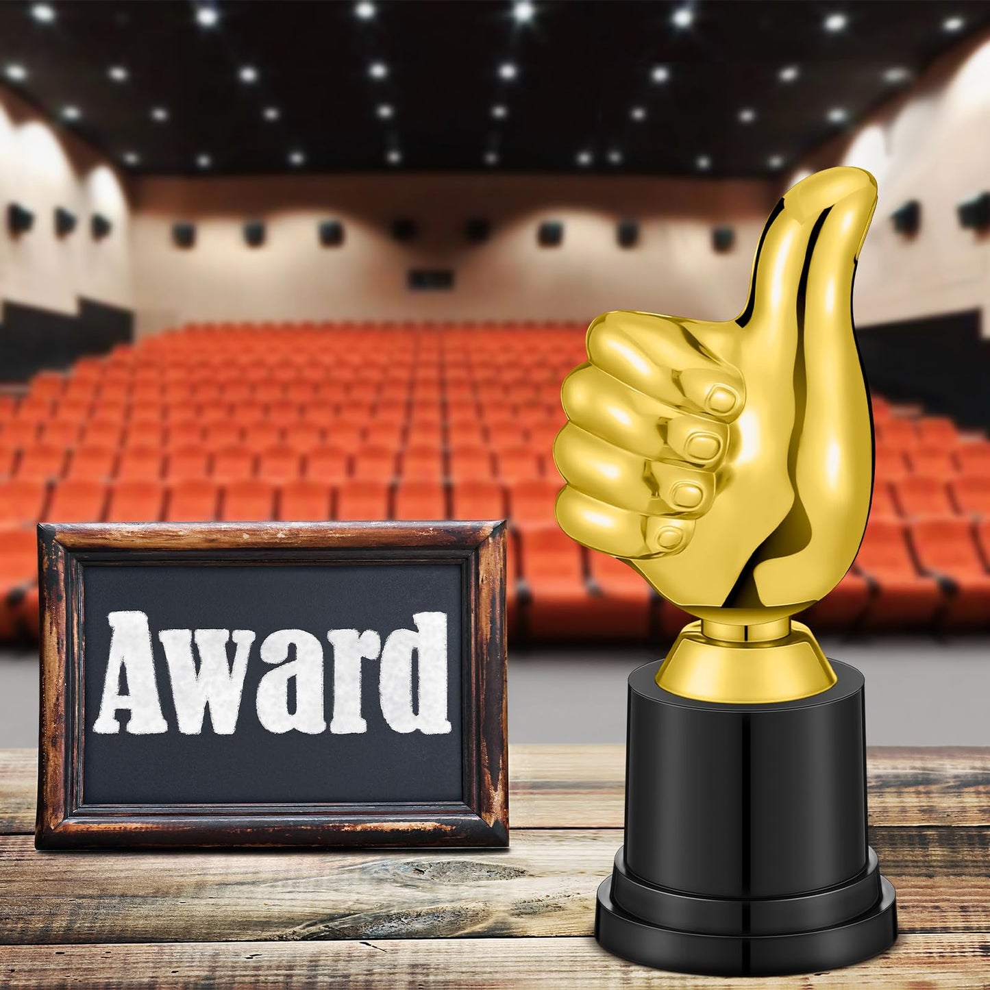 Tondiamo Small Trophy Celebrate The Top Award 6 Inch Tall Plastic MVP Funny Game Small Trophy and Awards for Employees Boss Custom Competition Gifts(Thumb)