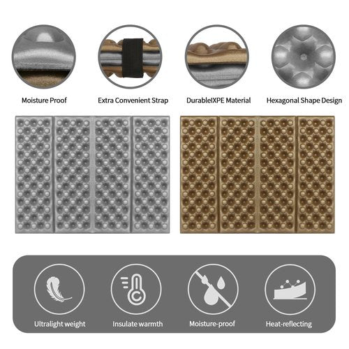 FOCHIER F Stadium Seat Pad, Camping Foam Pad, Foldable Z Stadium Seat Cushion Insulated Sitting Pad for Camping Backpacking Stadium Outdoor Picnic, Hiking, Mountain,Bleachers