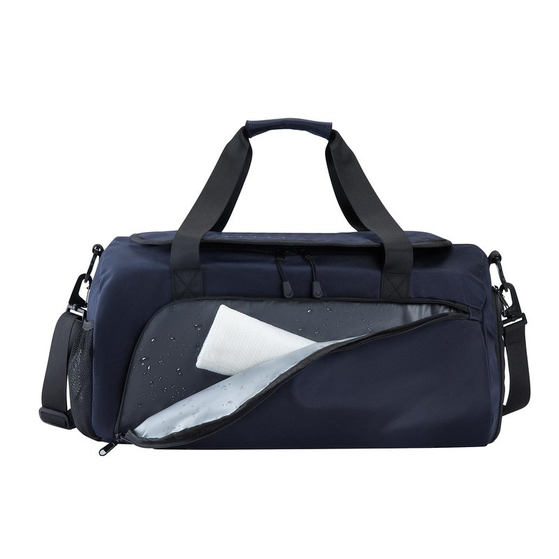 FINYIOE Gym Bag for Men Women With Shoe Compartment & Wet PocketWater Resistant Sports Gym Bag 、shoulder bag、messenger bag Carry On Duffel Bag forWeekend Overnight Traveling (blue)