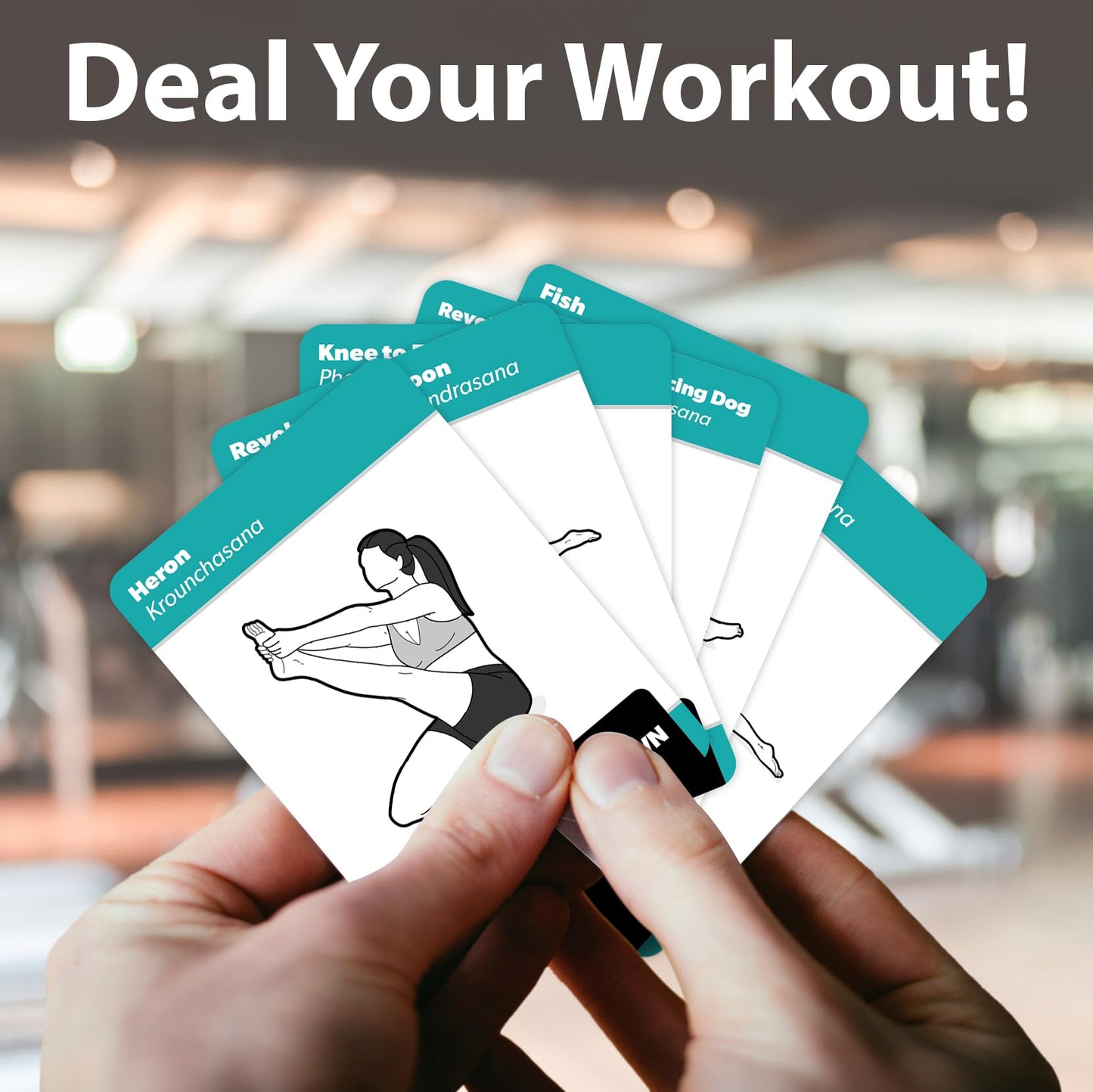 2 Pack Yoga Pose Exercise Cards Volume 1 & 2 - Yoga Positions and Workout Fitness Cards with Over 100 Poses - 2.5" x 3.5"