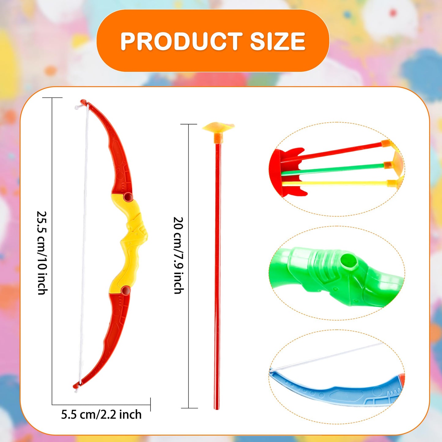 16 Sets Kids Plastic Bow and Arrow Toy Small Bow and Arrow Shooter Mini Arrow Shooter Toys for Boys Girls Sports Target Outdoor Game Sport Party Favors Gifts