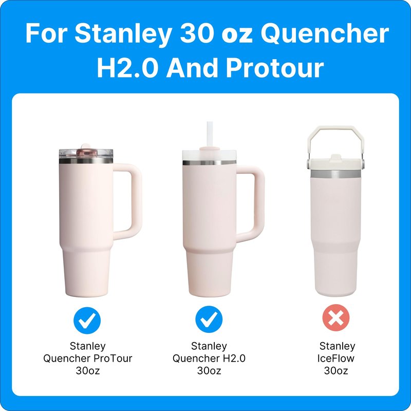 Bluwing 30oz Replacement Lid for 30oz Stanley Quencher H2.0 FlowState Tumber, Leak Proof Lid Fit for Stanley Cup, Reusable Dustproof Tumbler Cover