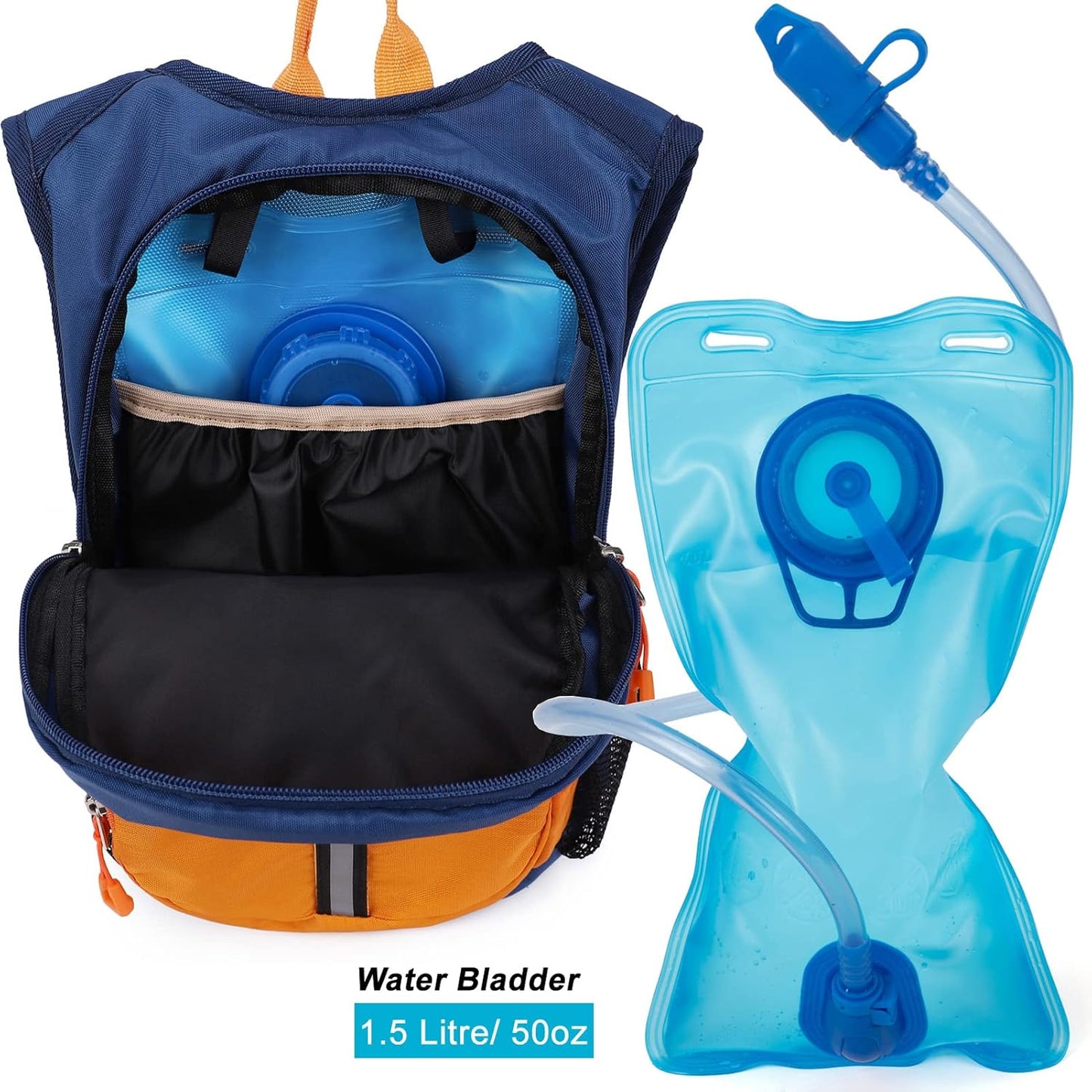 Ivygreen Kids Hydration Backpack, Hiking Backpack for Boys or Girls with 1.5L Water Bladder