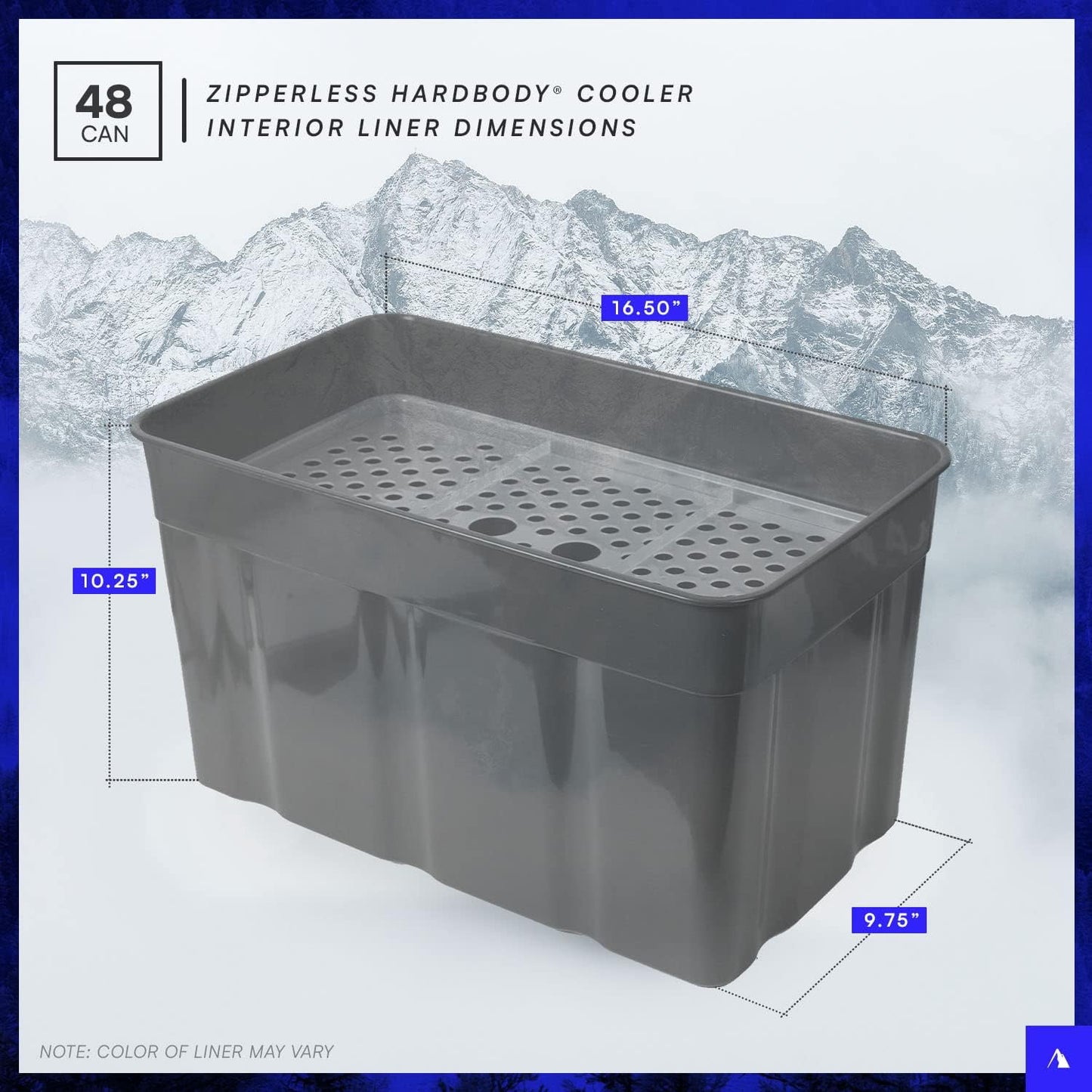 Titan by Arctic Zone Deep Freeze Cooler - 48 Can Zipperless Hardbody Cooler with Deep Freeze Insulation, HardBody Liner, and SmartShelf - Moss Green