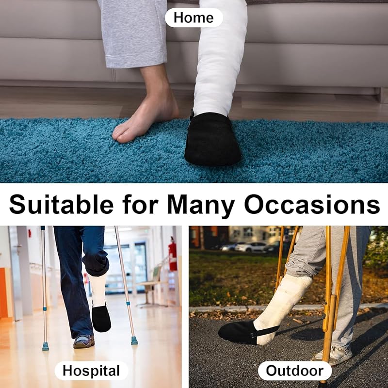 1 Pcs Cast Sock Cover for Foot - Black, Breathable Non-Slip Toe Cover