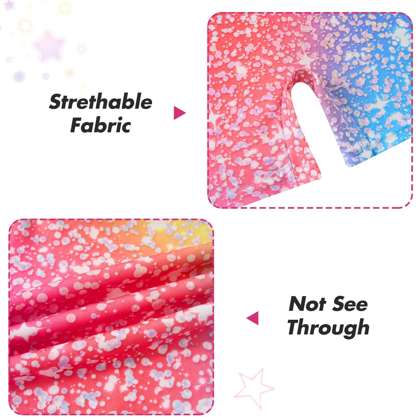 Taubow 2 Packs Leotards for Girls Size 7-8 Gymnastics Outfit Rainbow Butterfly Leotard Biketard with Shorts Tumbling Outfit