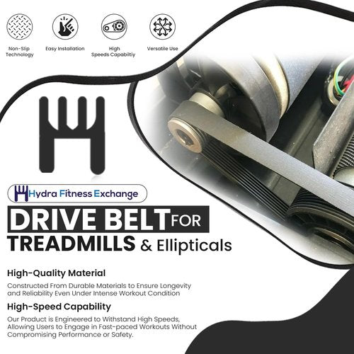Life Fitness d&d Main Drive Belt 0K58-01114-0000 or 12PJ938 or 370J Works 95t Elevation 95te 97te CLST TR 9500 9100 Treadmill