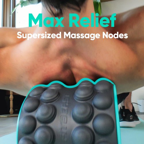 FitBeast Back Roller, Back Wheel Foam Roller - Targeted Muscle Roller for Deep Tissue Massage, Back Stretcher (6''+9''+12'', Blue)