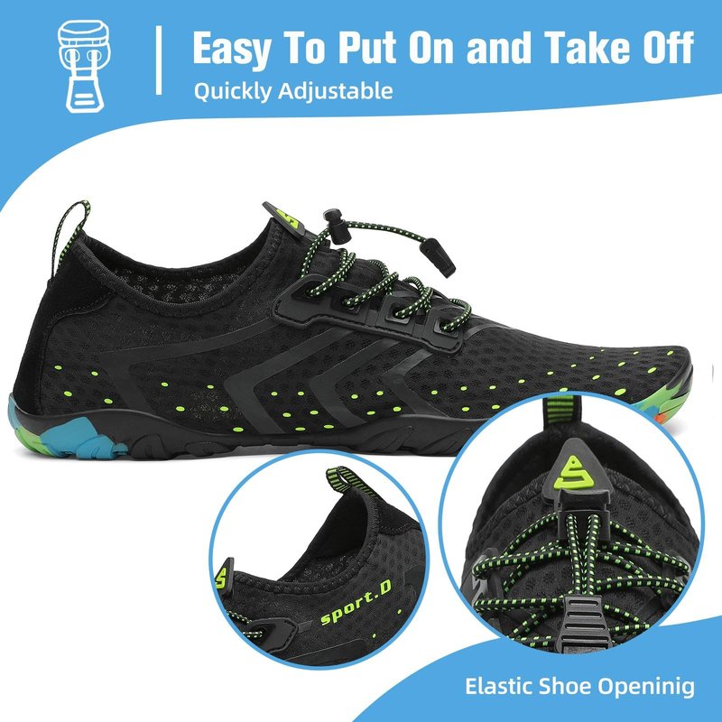 Mishansha Water Shoes for Women Men, Quick-Dry Barefoot Swim Shoes with Drainage Holes, Lightweight Aqua Shoe for Beach Pool River Boating Yoga Walking