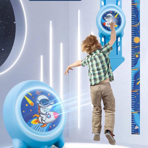 Xweptuy Vertical Jump Tester, Voice Broadcast Vertical Jump Trainer, Plastic Trainer with Adjustable Height Bouncer for Kids Indoor Height Touch Device