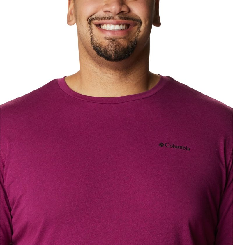 Columbia Men's Thistletown Hills Short Sleeve, Red Onion Heather, 6X Big
