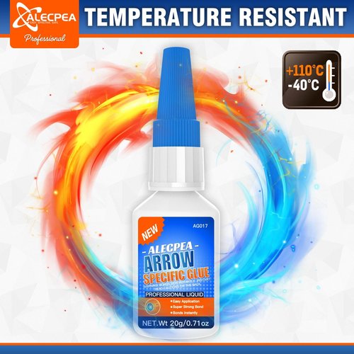 20g Instant Arrow Fletching Glue, Fast-Curing Clear Adhesive for Vanes, Feathers, and Inserts, Perfect for Aluminum, Carbon, and Wood Shafts, Ideal Archery Accessory