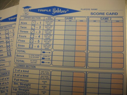150 Triple Score Sheets Pads Cards