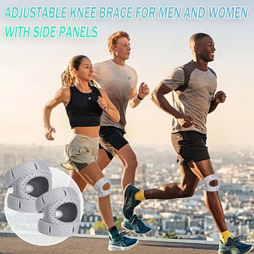 BOVVSKY Wellnee Knee Brace, Wellknee Knee Brace for Women Men, Adjustable Knee Support for Injuries, Sports, and Workouts (2pc-Large)