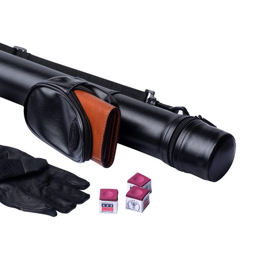 Casemaster Q-Vault Supreme Billiard/Pool Cue Hard Case, Holds 1 Complete 2-Piece Cue (1 Butt/1 Shaft), Black