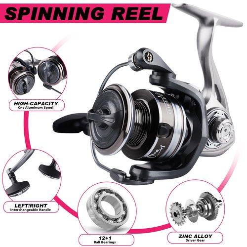 2PCS Telescopic Fishing Rods and Reels Combo Set 6.89ft Portable Fishing Pole Spinning Reel Lures Accessories with Storage Bag Saltwater Freshwater Fishing Pole Combo Fishermen Gift