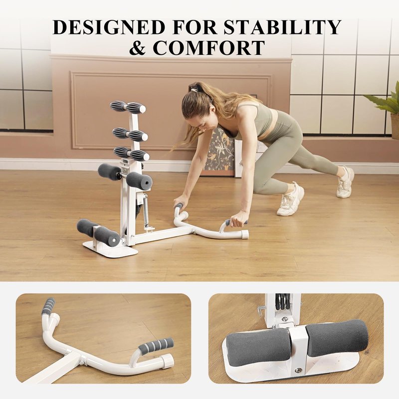 PAETA Squat Machine, Deep Squat Machine for Women, Glutes Workout Equipment with Adjustable Resistance Bands, Leg, Core & Ab Exercise Machine, Squat Assist Trainer for Home Gym, Gray