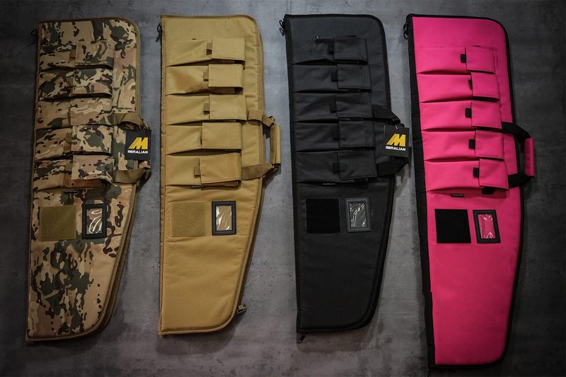 MERALIAN Rifle Case Tactical Rifle Bag with Multiple Magazine Holder Pouch,Lockable Zippers and Adjustable Sling,Available Length in 38" 42".(BLACK, 38inch)