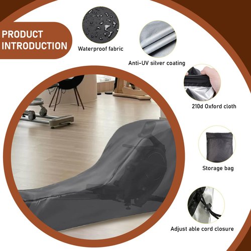 Dust Cover, Waterproof Rowing Machine Cover with Adjustable Drawstring, Dustproof Rowing Machine Accessories for Fitness Equipment Dust