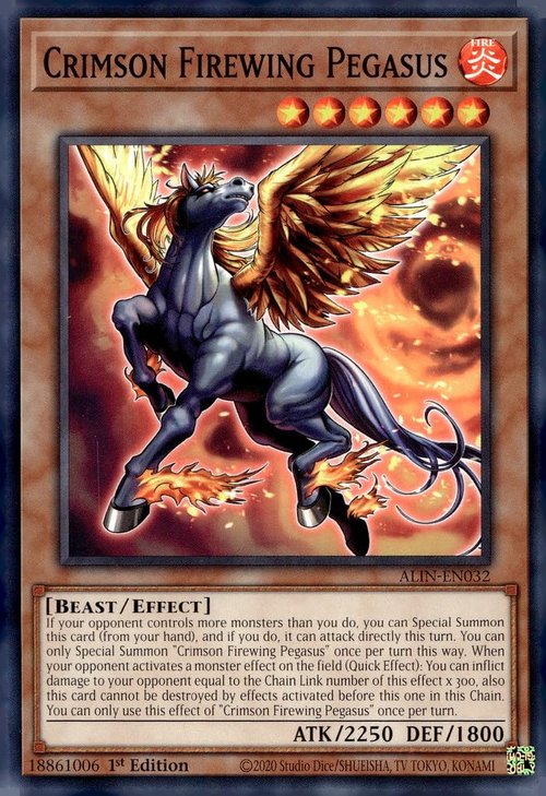 Crimson Firewing Pegasus - ALIN-EN032 - Common - 1st Edition
