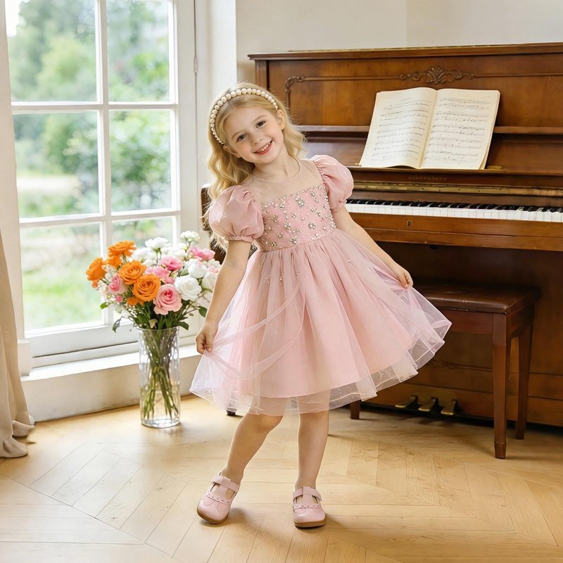LeIsfIt Girls Mary Jane Dress Shoes Wide Toddler Girl Shoes Ballet Flats for Party School Wedding Church Pink 7 Toddler