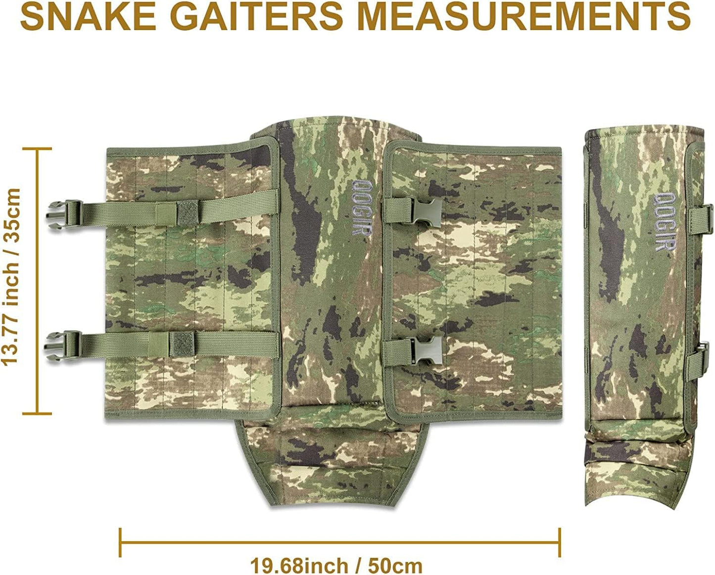 IceBlade Snake Gaiters, Waterproof Snake Bite Protection for Lower Legs, Adjustable Snake Guards, Durable Snake Proof Legging