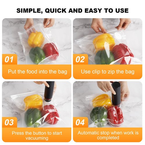 Handheld Vacuum Sealer for Food with Visible Water Tank, Portable Vacuum Sealer Machine, Compact Cordless Food Sealer with 30 Reusable Vacuum Bags for Food Preservation & Storage