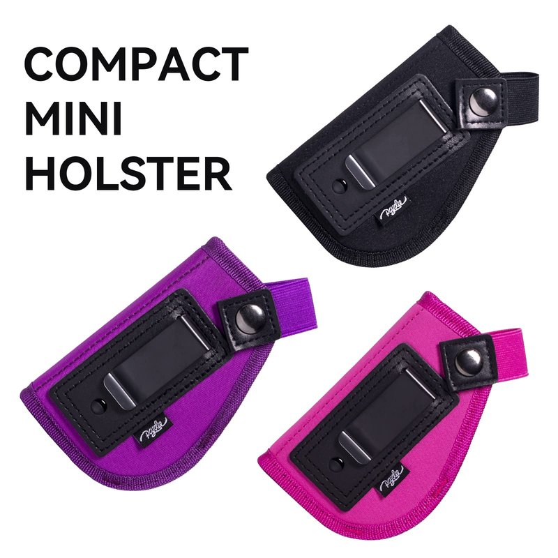 POYOLEE IWB Holsters for Women Concealed Carry Gun Holster Pistols Holster for Micro Sized Handgun Right/Left Handed. (Black, Right-Handed Draw (IWB))