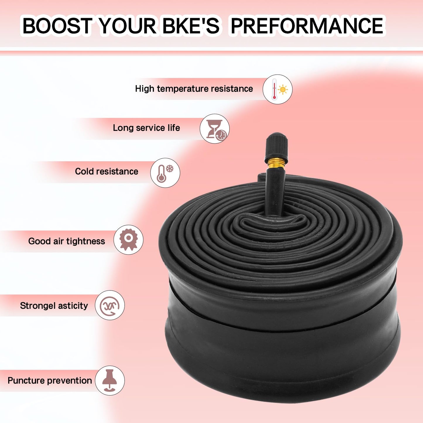 2 Set 20x2.125 Bike Tubes 20 inch Heavy-Duty Inner Tubes