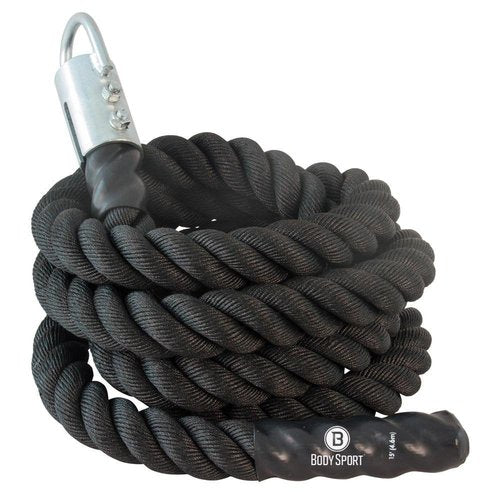 Body Sport Battle Rope, 40 ft. Long, 1.5 in. Diameter - Strong, Poly-Twine Training Cord for Indoor & Outdoor Use - Home Fitness & Gym Equipment