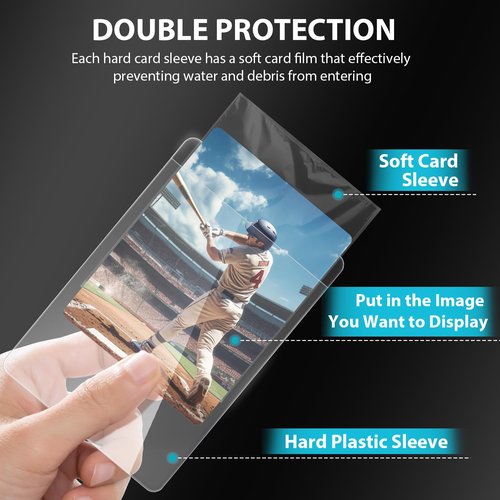 100ct Semi-Rigid Card Holder and 100ct Penny Sleeves, Grading Card Sleeves for PSA, BGS, SGC, Card Submission Kit with 1/2" Lip, Toploader Card Protectors for Grade Sending Collection Trading